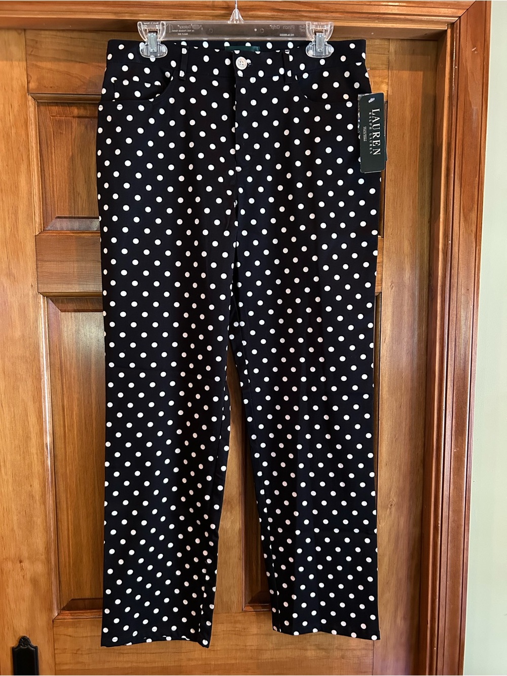 Ralph Lauren Black and White Polka Dot Pants
